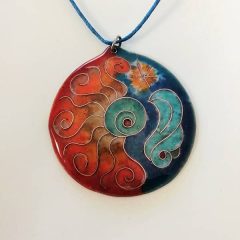 Nap-Hold   -  tűzzománc medál