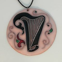 Hárfa   -  tűzzománc medál 