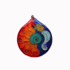 Nap-Hold 2.  -  tűzzománc medál