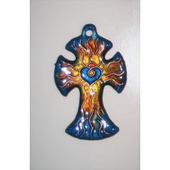 Sugaras kereszt  -  tűzzománc kereszt